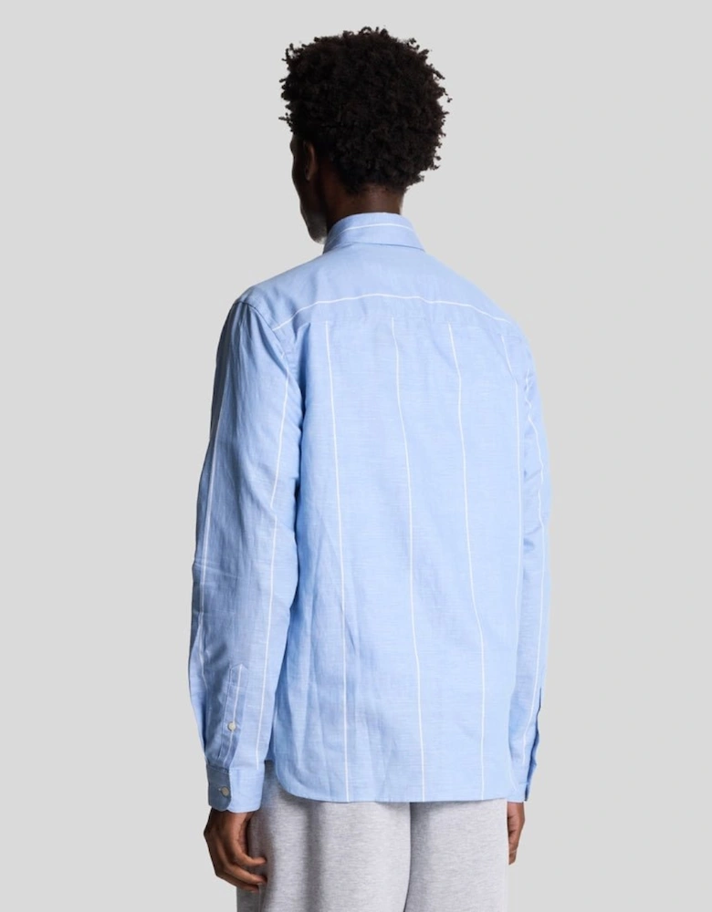 Linen Stripe Long Sleeve Shirt