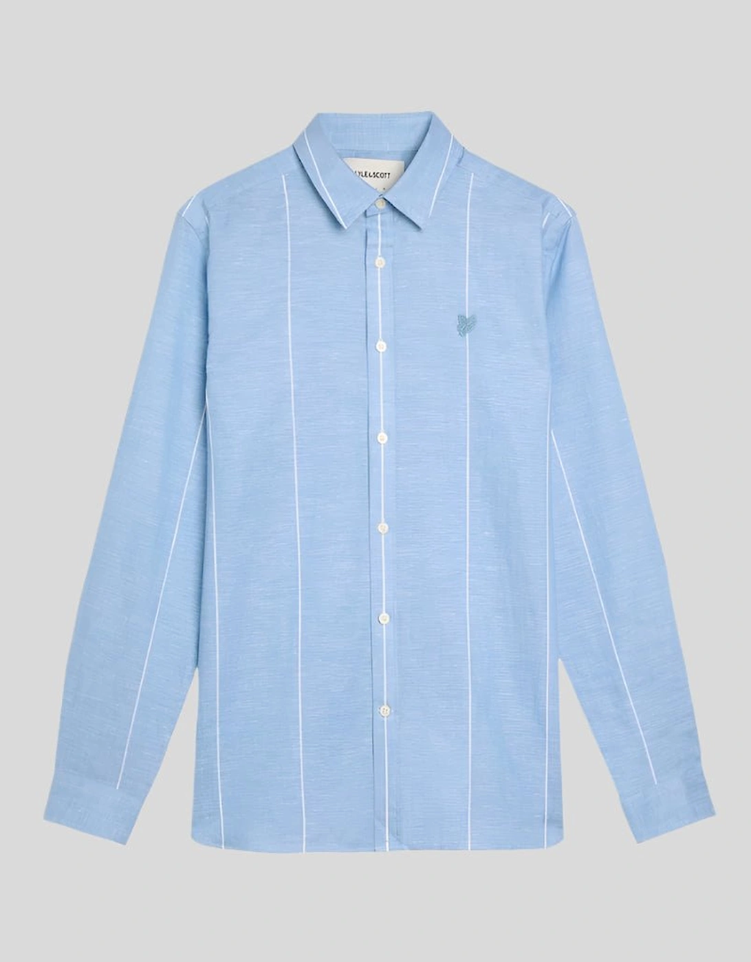 Linen Stripe Long Sleeve Shirt