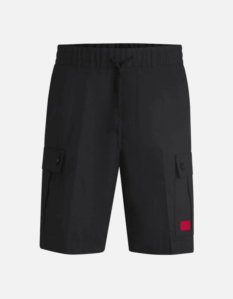 Garlio242 Cotton Patch Logo Black Shorts