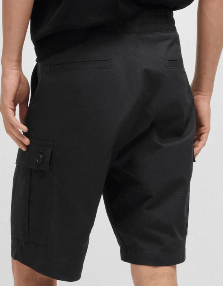 Garlio242 Cotton Patch Logo Black Shorts