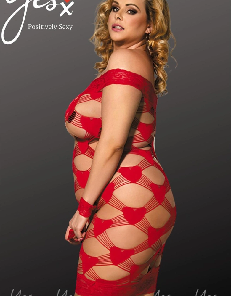 Alluring Bodysuit by Women - Red Bodystockings