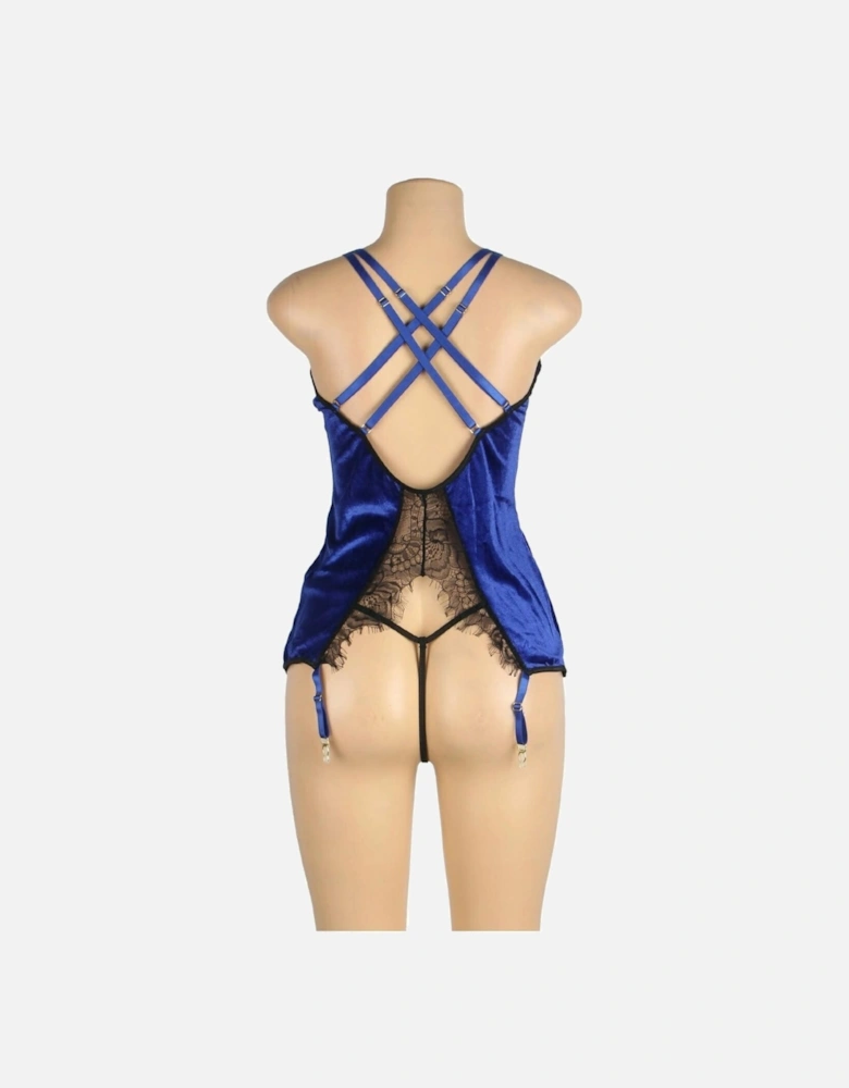 Romantic Babydoll Lace by Women - Blue