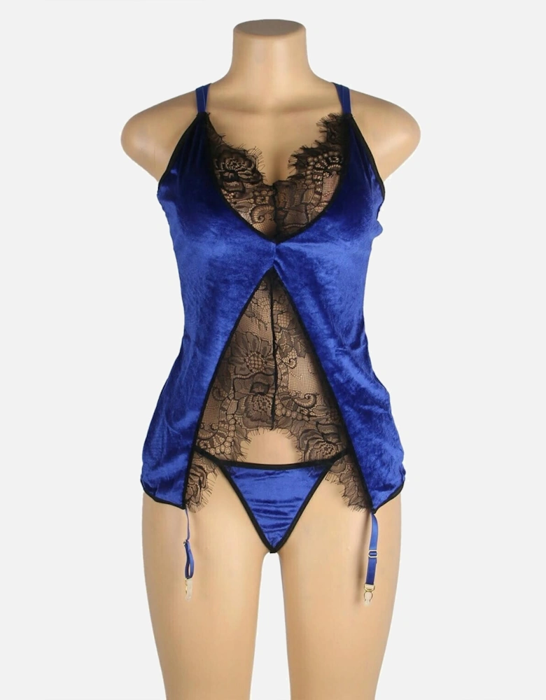 Romantic Babydoll Lace by Women - Blue