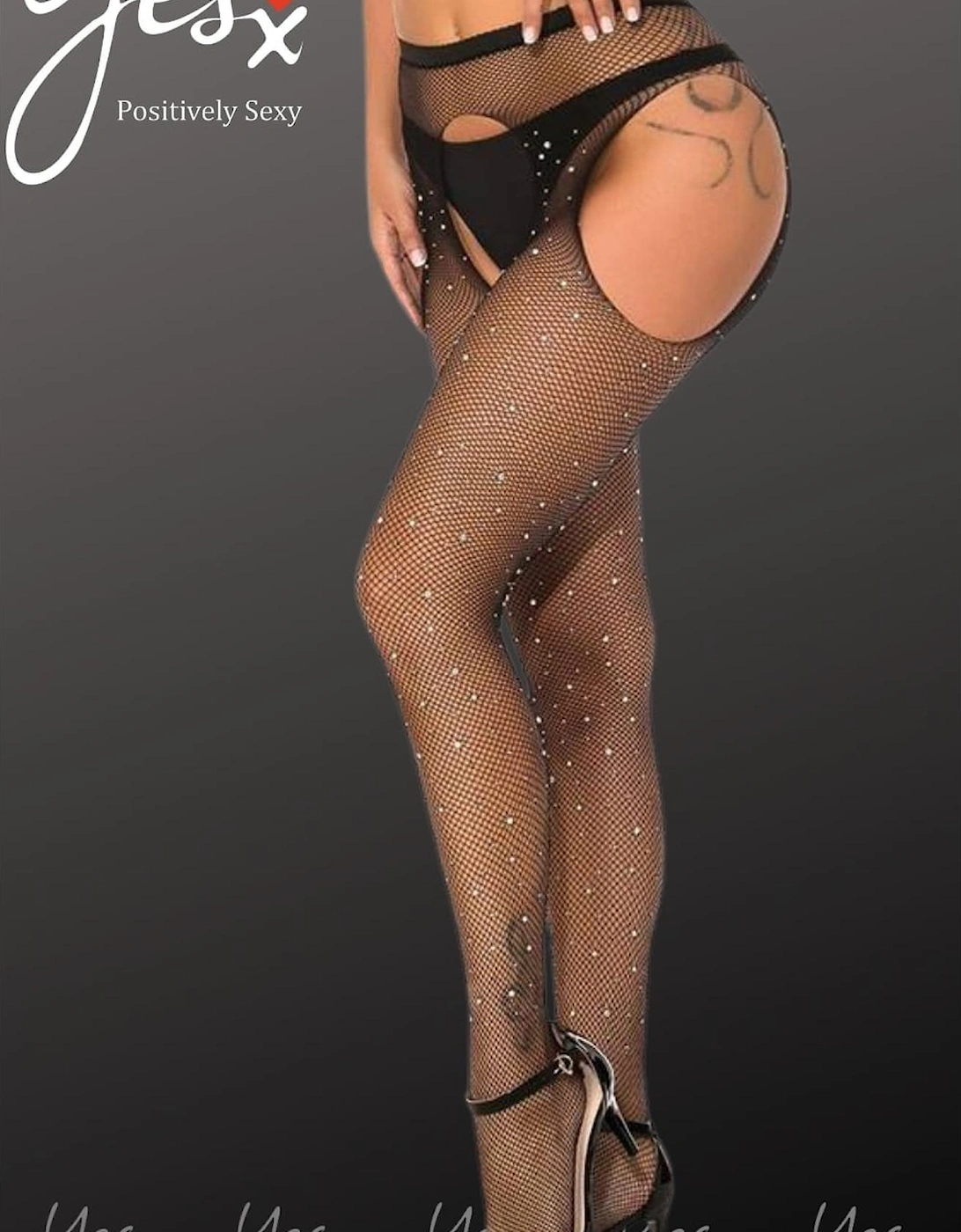 Fishnet hosiery crotchless Crotchless by Women - Black Tights, 8 of 7
