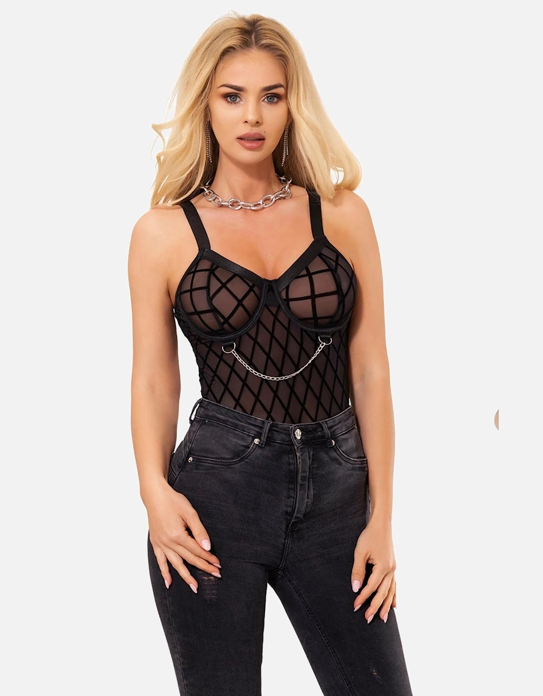 Alluring Bodysuit by Women - Black Bodies