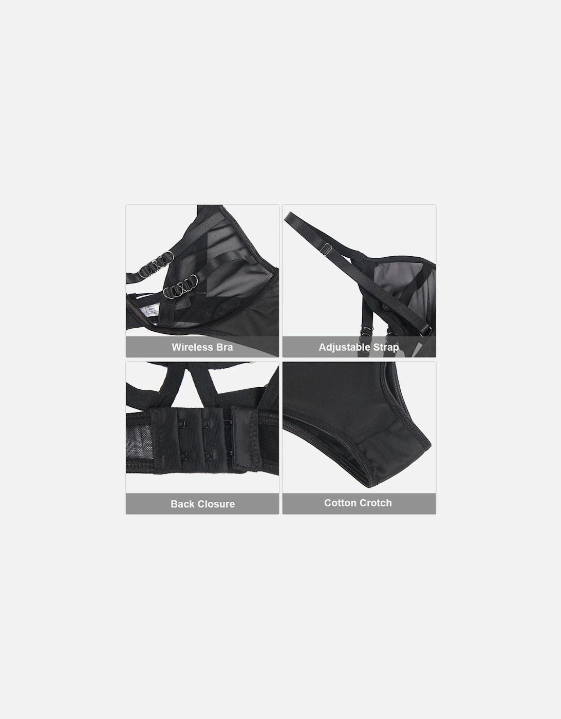 Lingerie Set Underwired by Women - Black Lingerie Sets