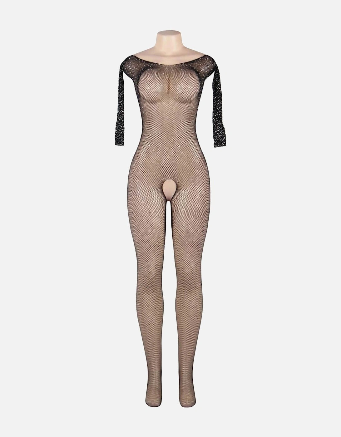 YX864Q Fishnet Sparkly Bodystocking Up To 5XL Women - Black