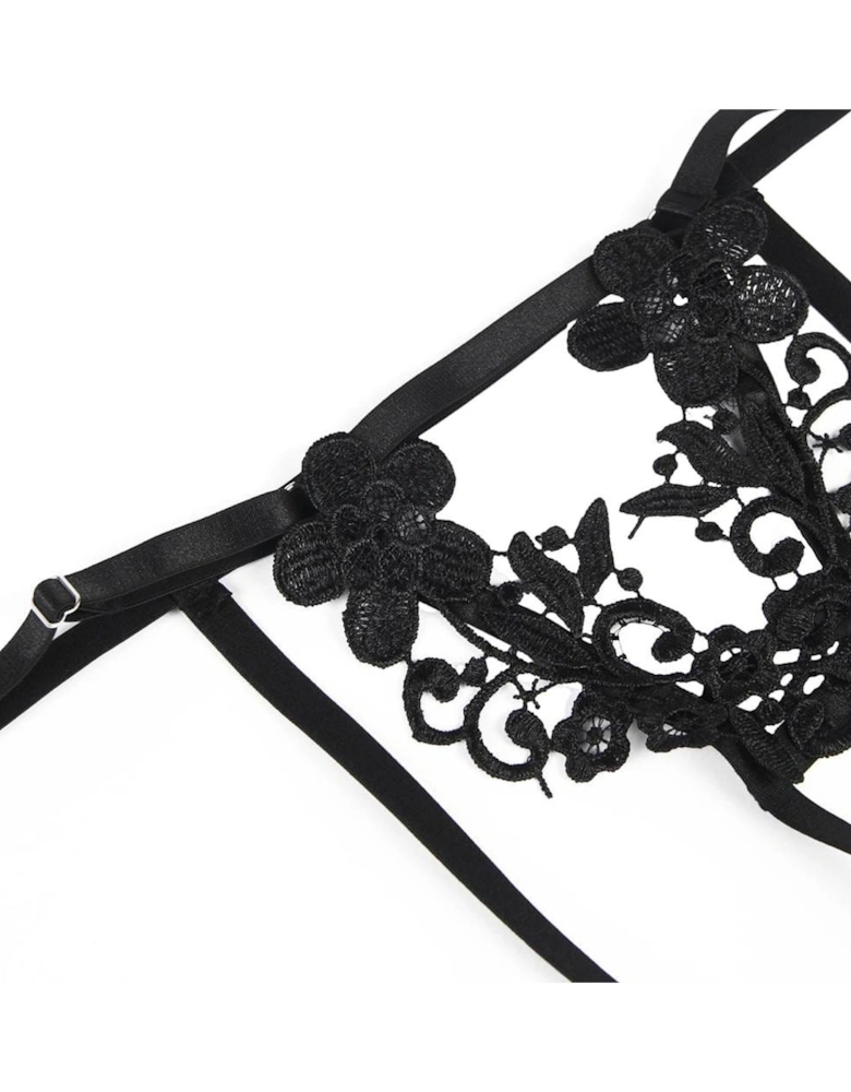 YX867Q 3 Piece Bra Set Up To 4XL Women - Black