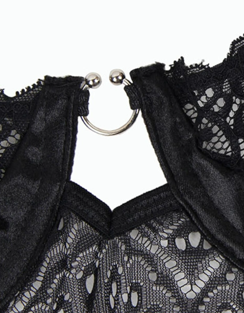 Alluring Bodysuit Underwired Lace by Women - Black Bodies