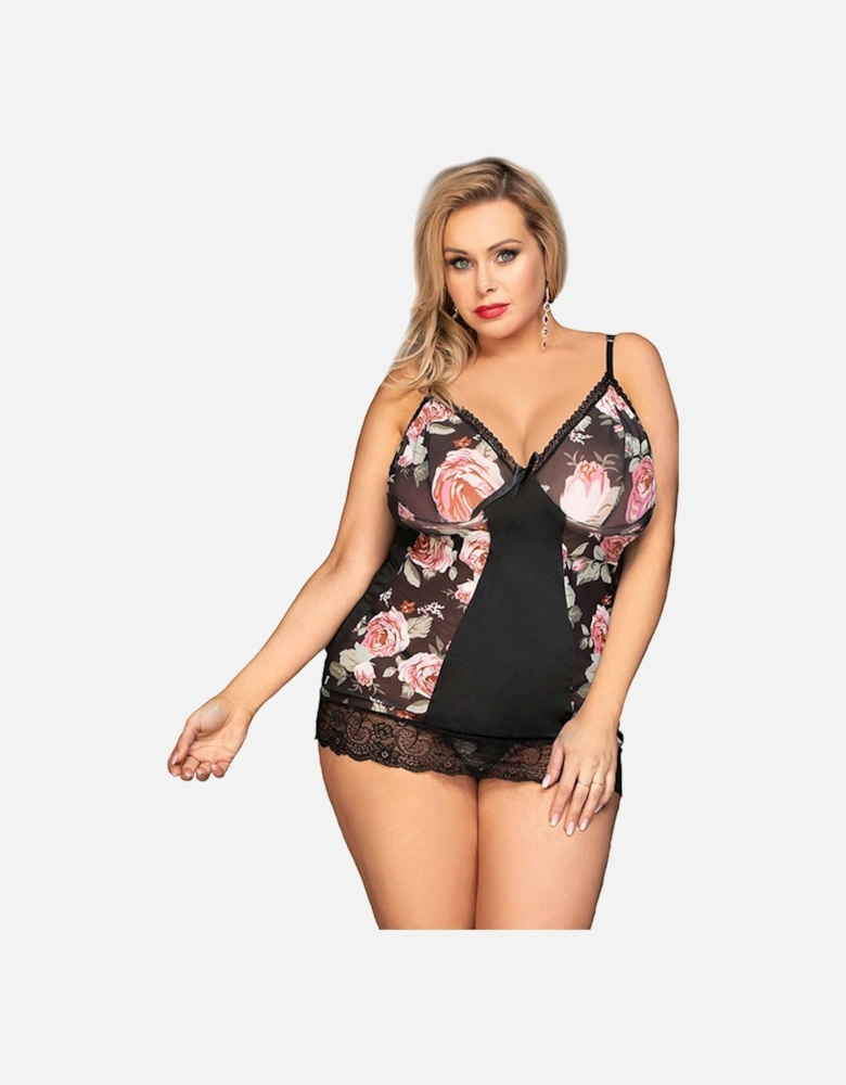 Romantic Babydoll Lace by Women - Blackmulti