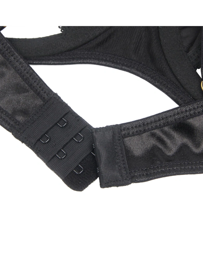 YX871 Hollow Cut Halter Bra Set Women - Black Lingerie Sets