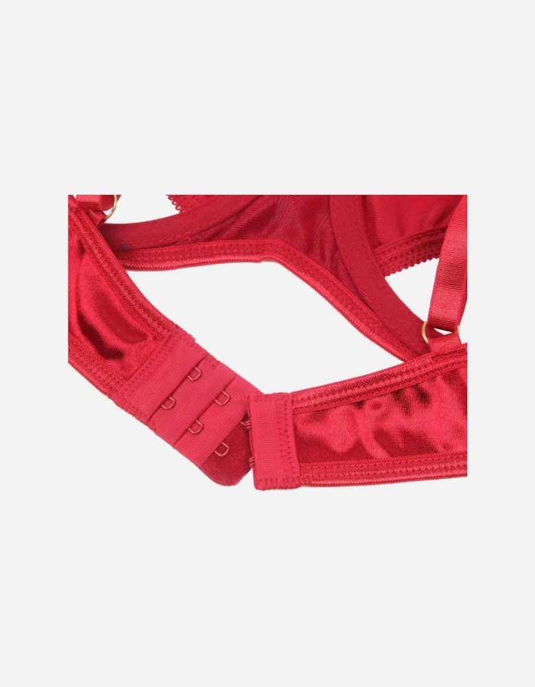 YX872Q Hollow Cut Halter Bra Set Up To 2XL Women - Red Lingerie Sets