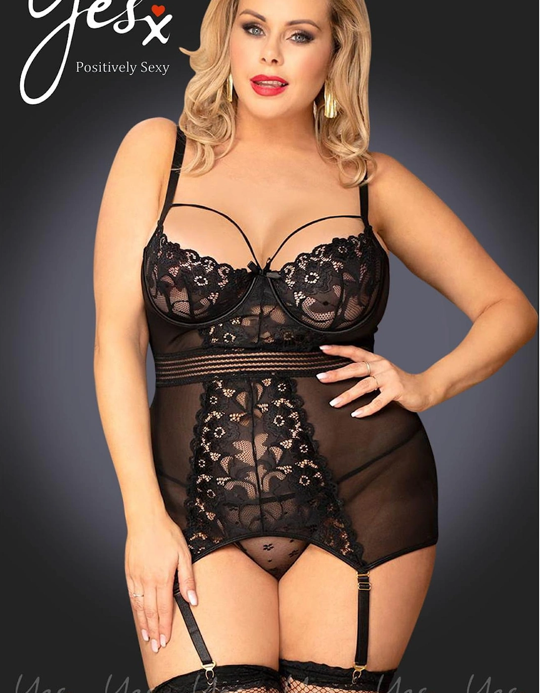 Luxury Bra Lace Satin by Women - Black Chemises