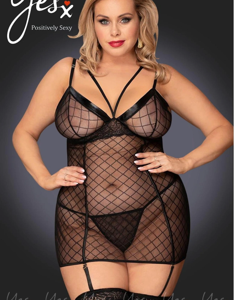 Luxury Bra Lace Satin by Women - Black Chemises