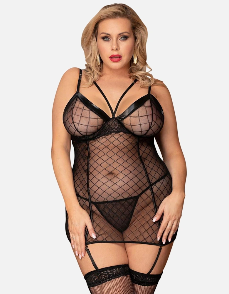 Luxury Bra Lace Satin by Women - Black Chemises