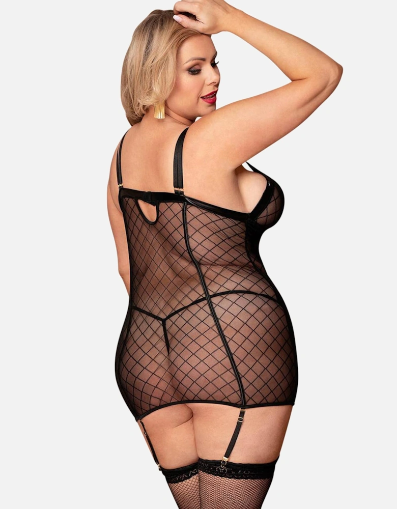 Luxury Bra Lace Satin by Women - Black Chemises