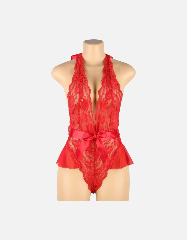 Lingerie Set Halter Lace by Women - Hot Red Lingerie Sets