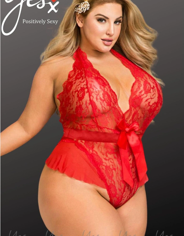 Lingerie Set Halter Lace by Women - Hot Red Lingerie Sets
