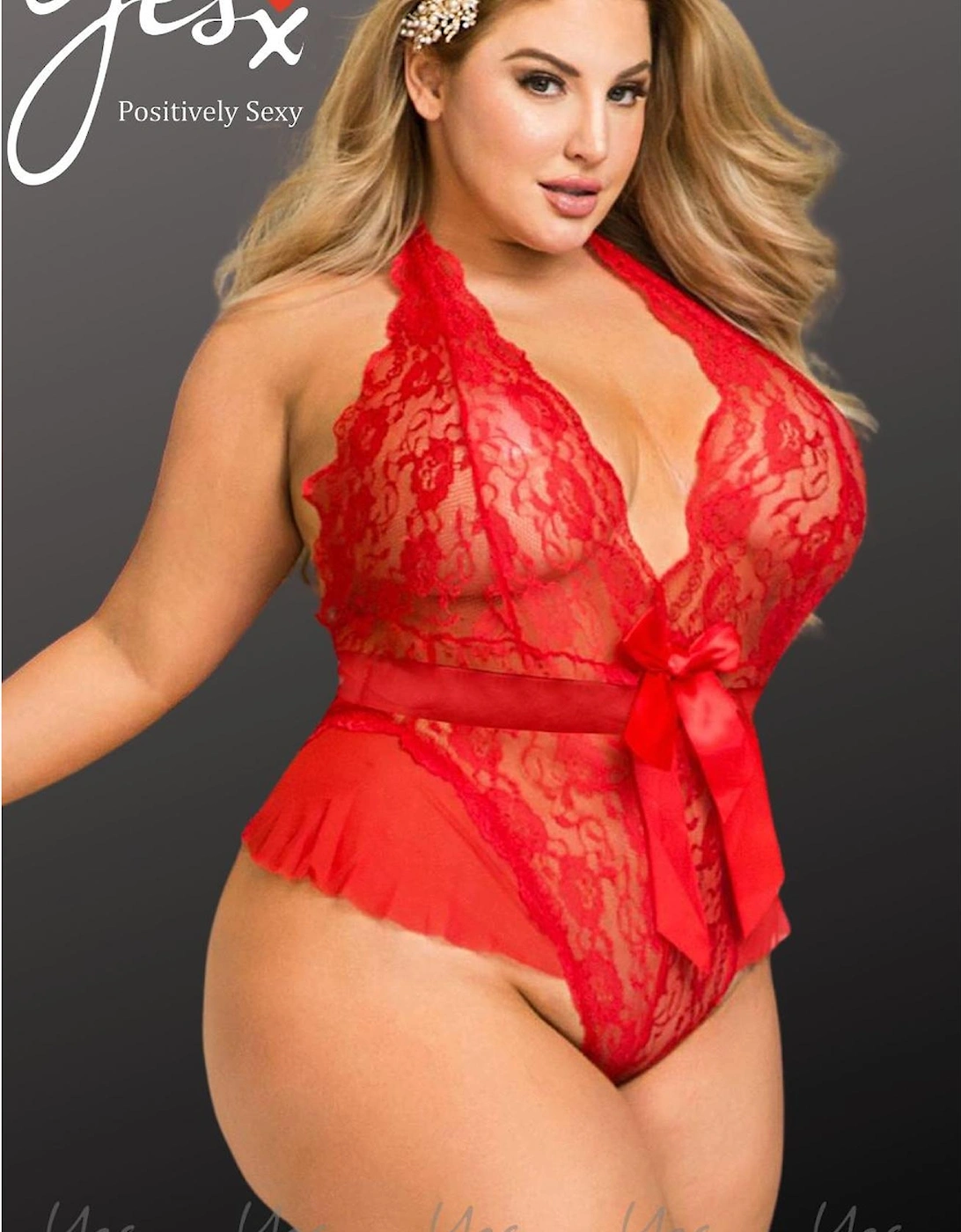 Lingerie Set Halter Lace by Women - Hot Red Lingerie Sets
