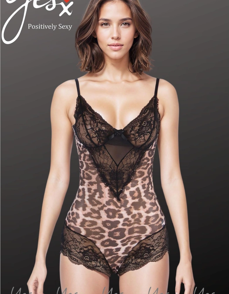 Lingerie Set Lace by Women - Leopard Print Lingerie Sets