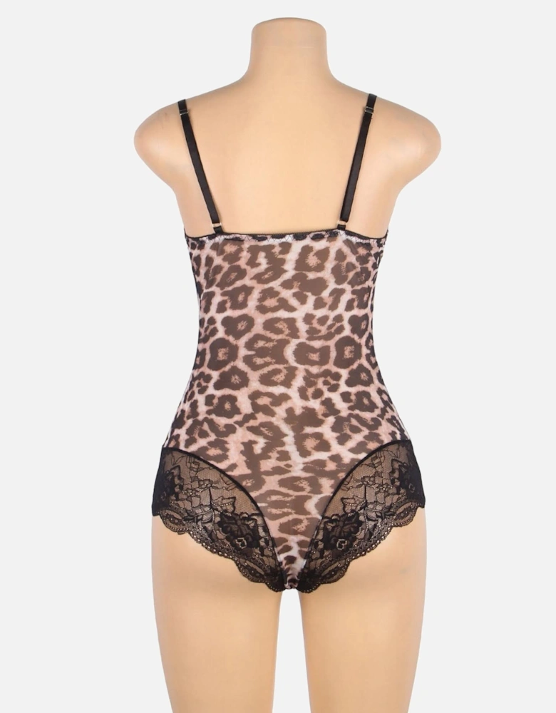Lingerie Set Lace by Women - Leopard Print Lingerie Sets