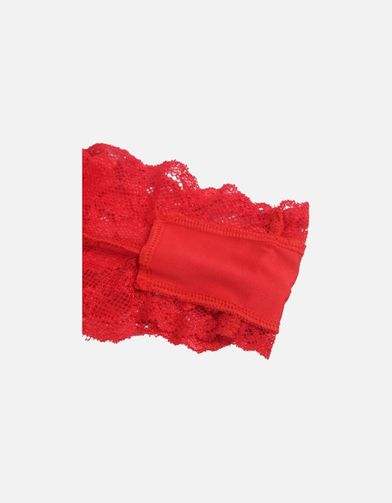 YX874Q Christmas Sexy Halter Neck Teddy Up To 4XL Women - Red