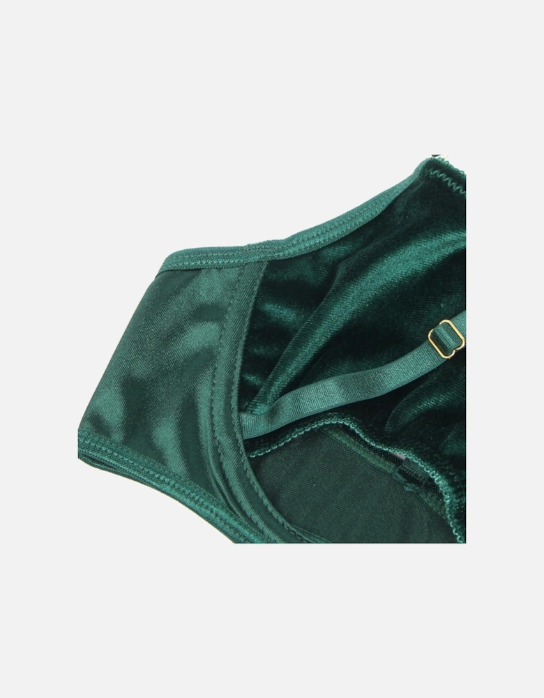 YX873 Hollow Cut Halter Bra Set Women - Green Lingerie Sets