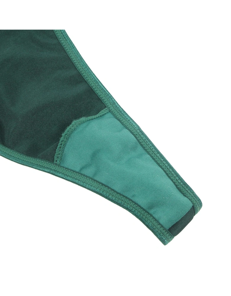 YX873 Hollow Cut Halter Bra Set Women - Green Lingerie Sets