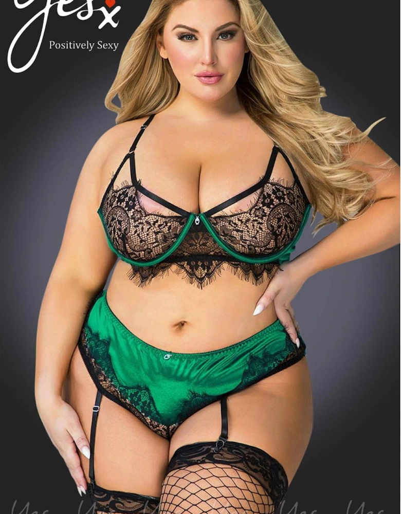 Lingerie Set Underwired Lace by Women - Black Lingerie Sets