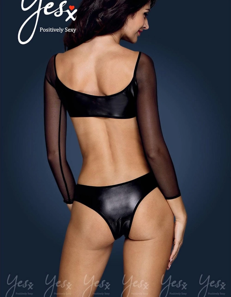 Alluring Bodysuit Mesh by Women - Black Underwear