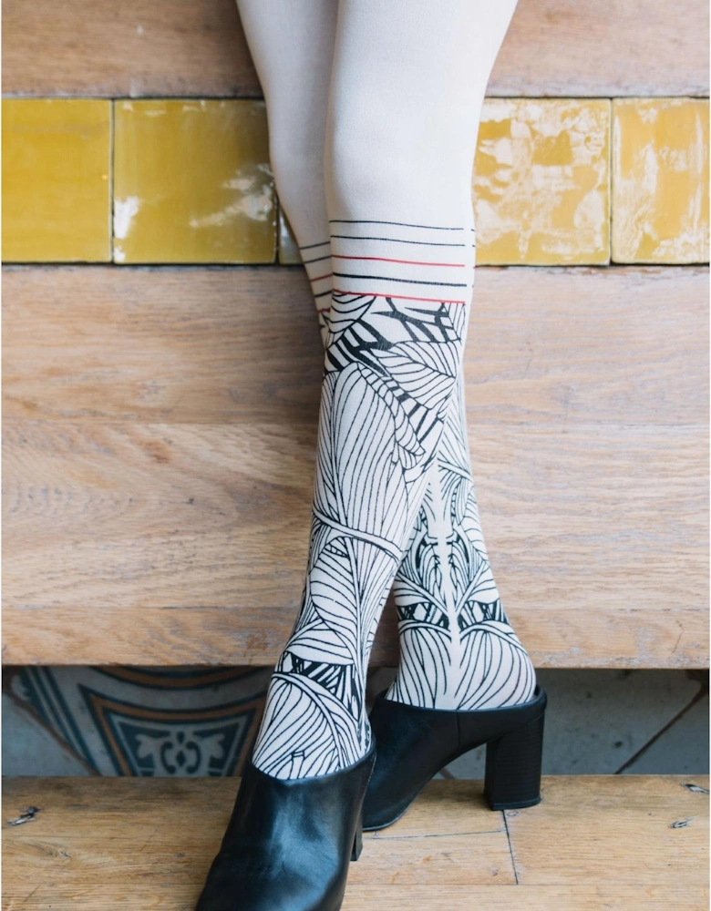 Hosiery by Women - Creamblack Tights
