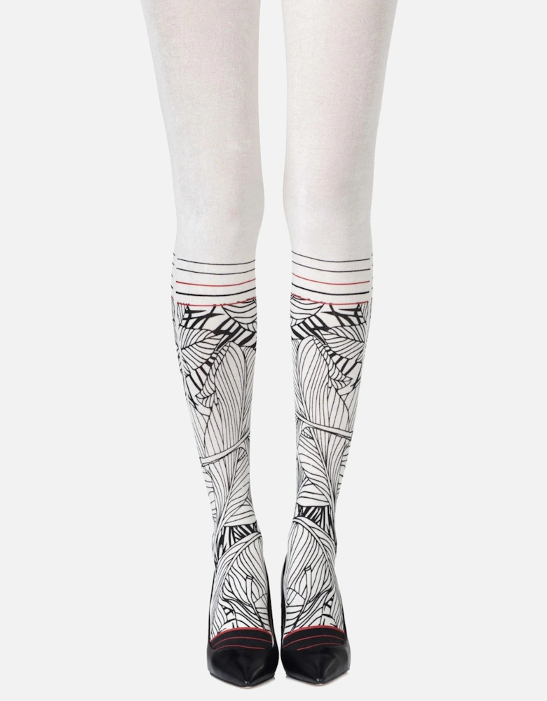 Hosiery by Women - Creamblack Tights