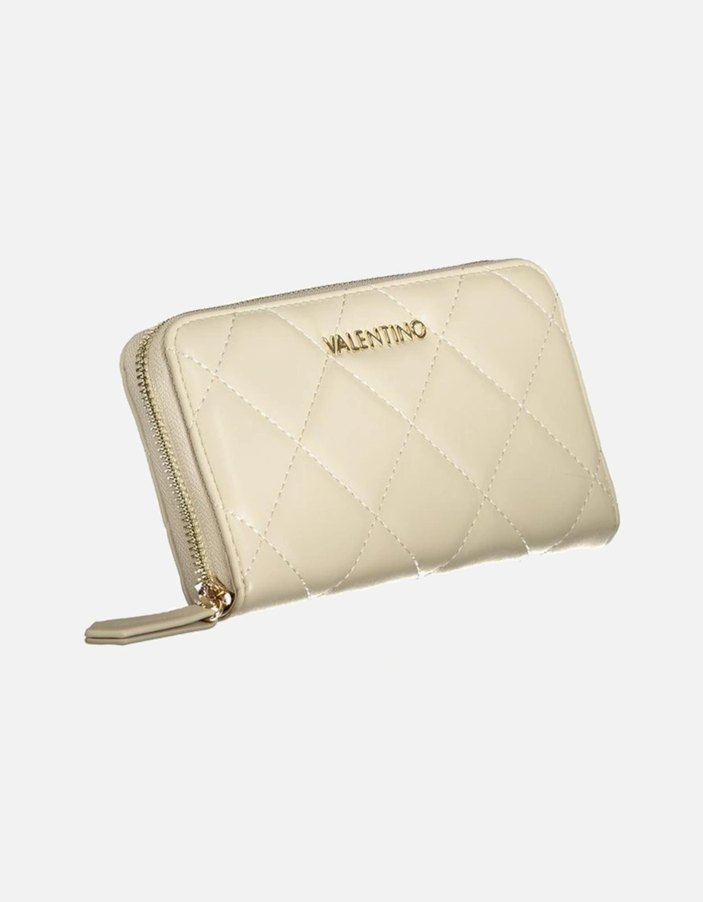 Wallet with 6 Compartments and Zip Closure Women - Beige Wallets