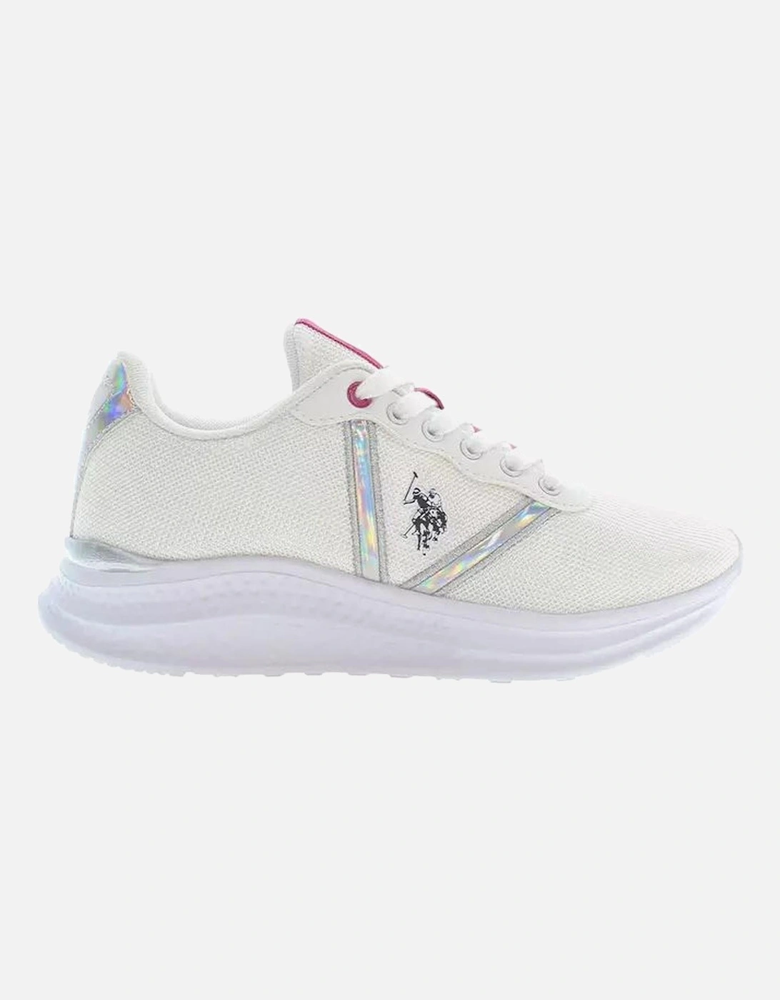 Contrasting Logo Sports Shoe with Laces Women - White Sneakers, 4 of 3