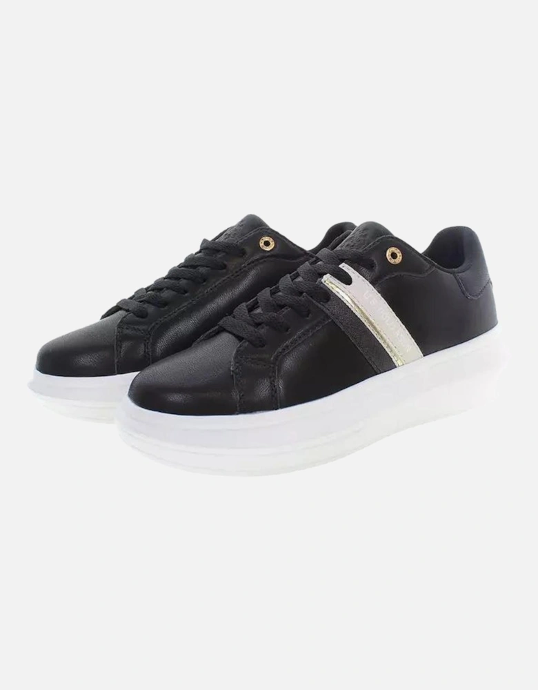 Lace-Up Sports Shoe with Contrasting Details and Logo Women - Black