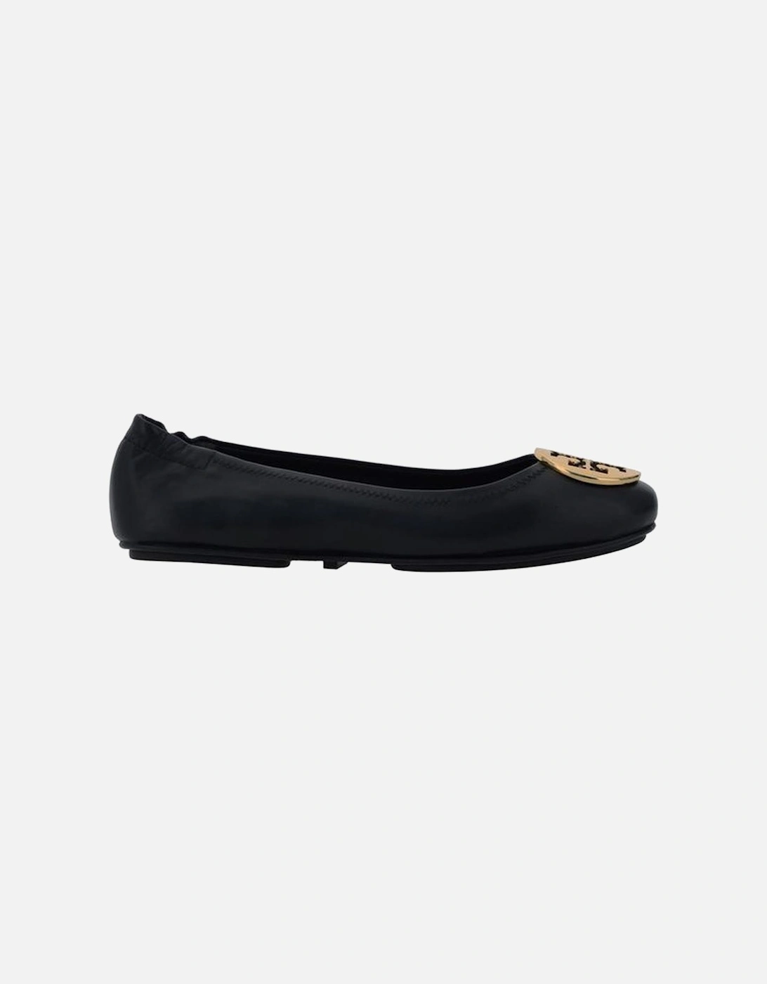 Calfskin Minni Ballerinas with Monogram Plaque Women - Black Flat, 5 of 4