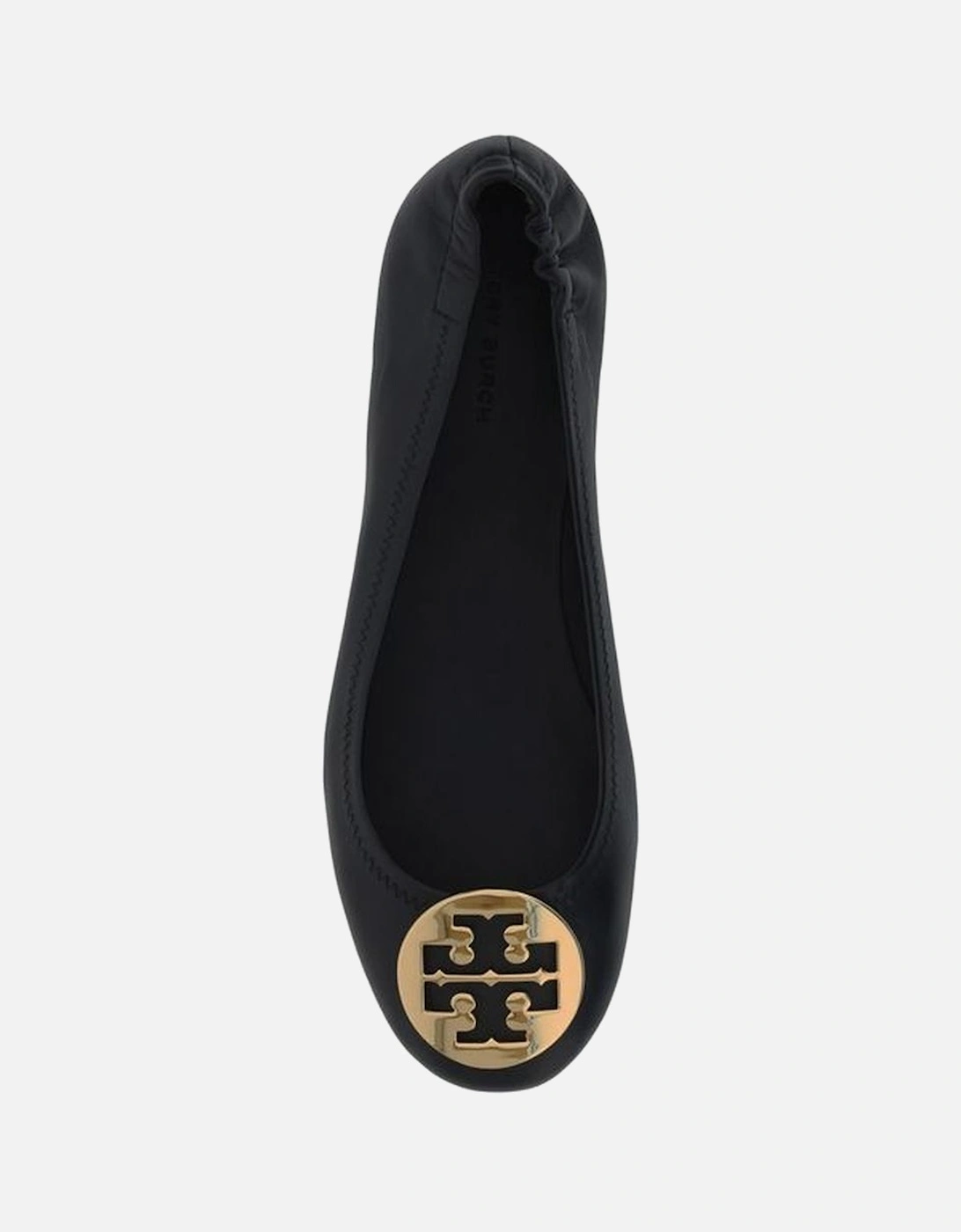 Calfskin Minni Ballerinas with Monogram Plaque Women - Black Flat