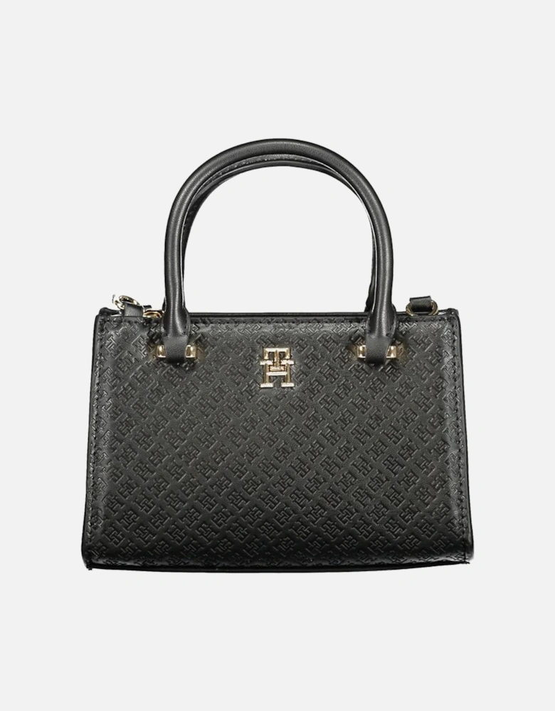 Sleek 2-Handle Bag with Adjustable Strap Women - Black Handbags