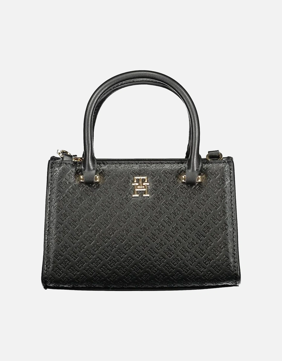 Sleek 2-Handle Bag with Adjustable Strap Women - Black Handbags, 4 of 3