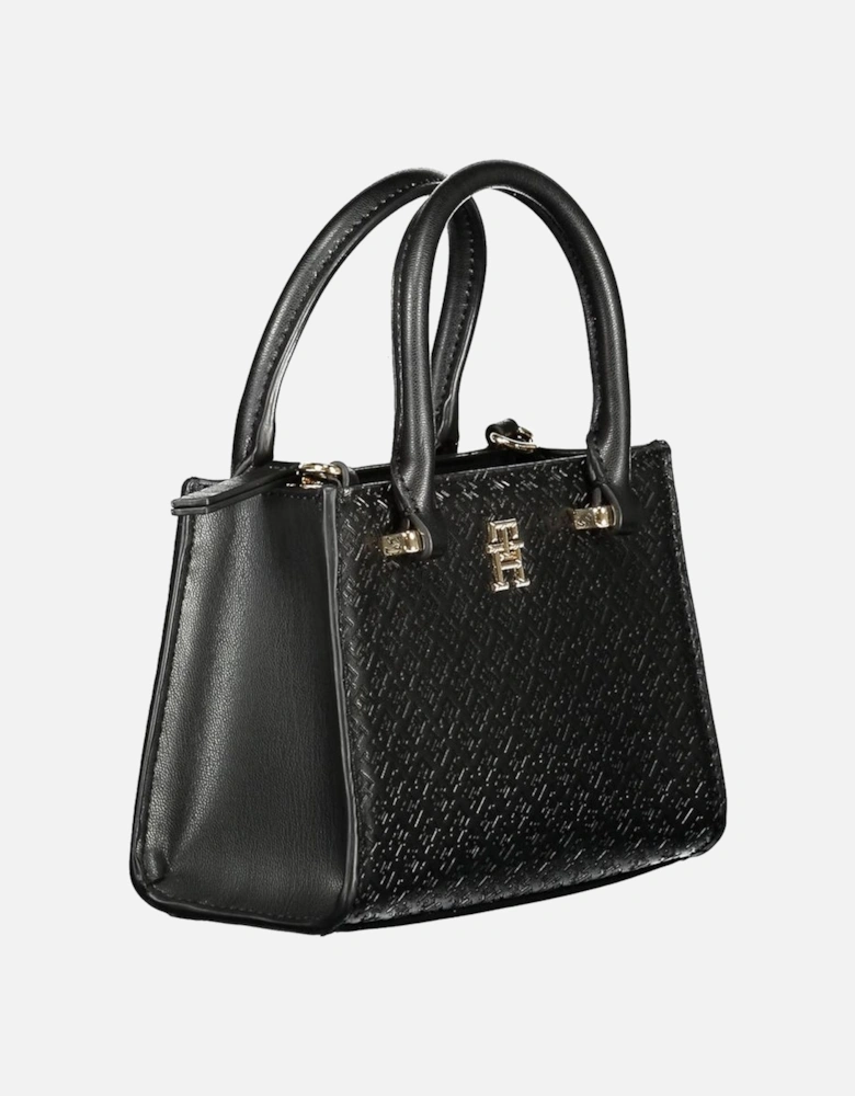 Sleek 2-Handle Bag with Adjustable Strap Women - Black Handbags