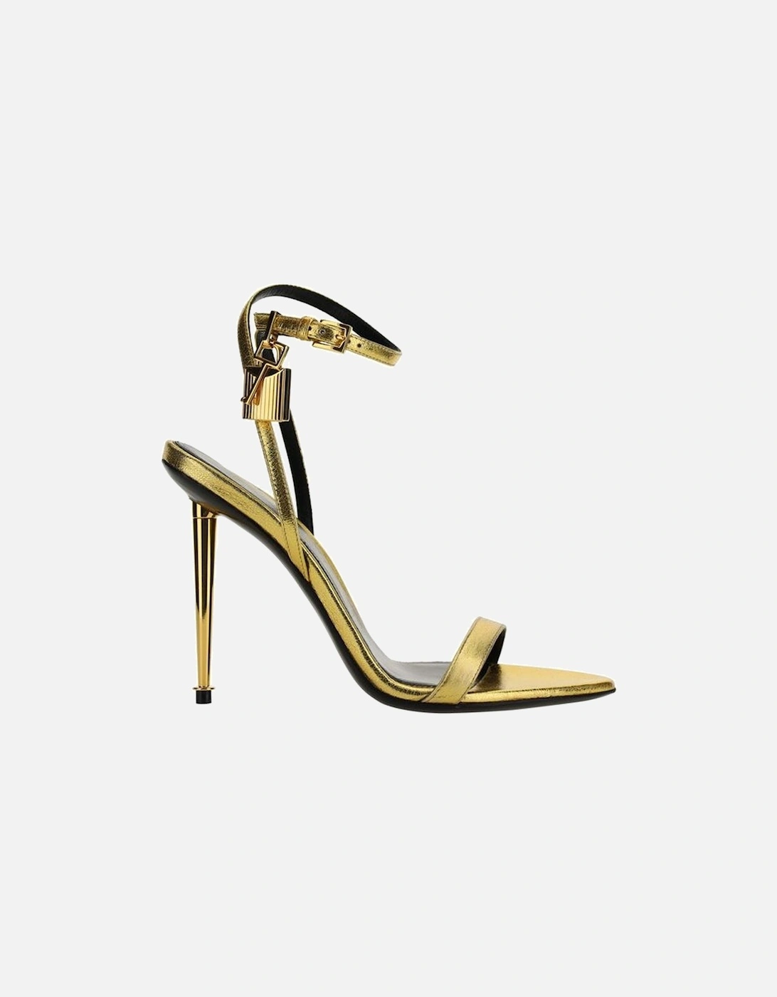 Lambskin Sandals with Gold-Plated Pattern Women - Yellow, 4 of 3
