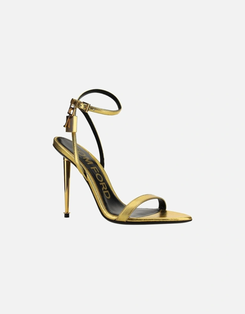Lambskin Sandals with Gold-Plated Pattern Women - Yellow