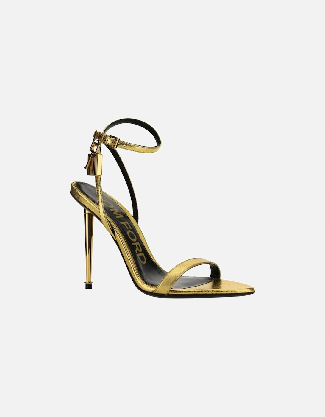 Lambskin Sandals with Gold-Plated Pattern Women - Yellow