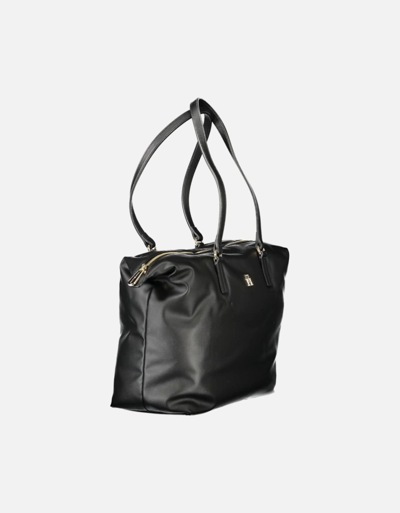 Wool Blend Double-Breasted Overcoat Women - Black Handbags