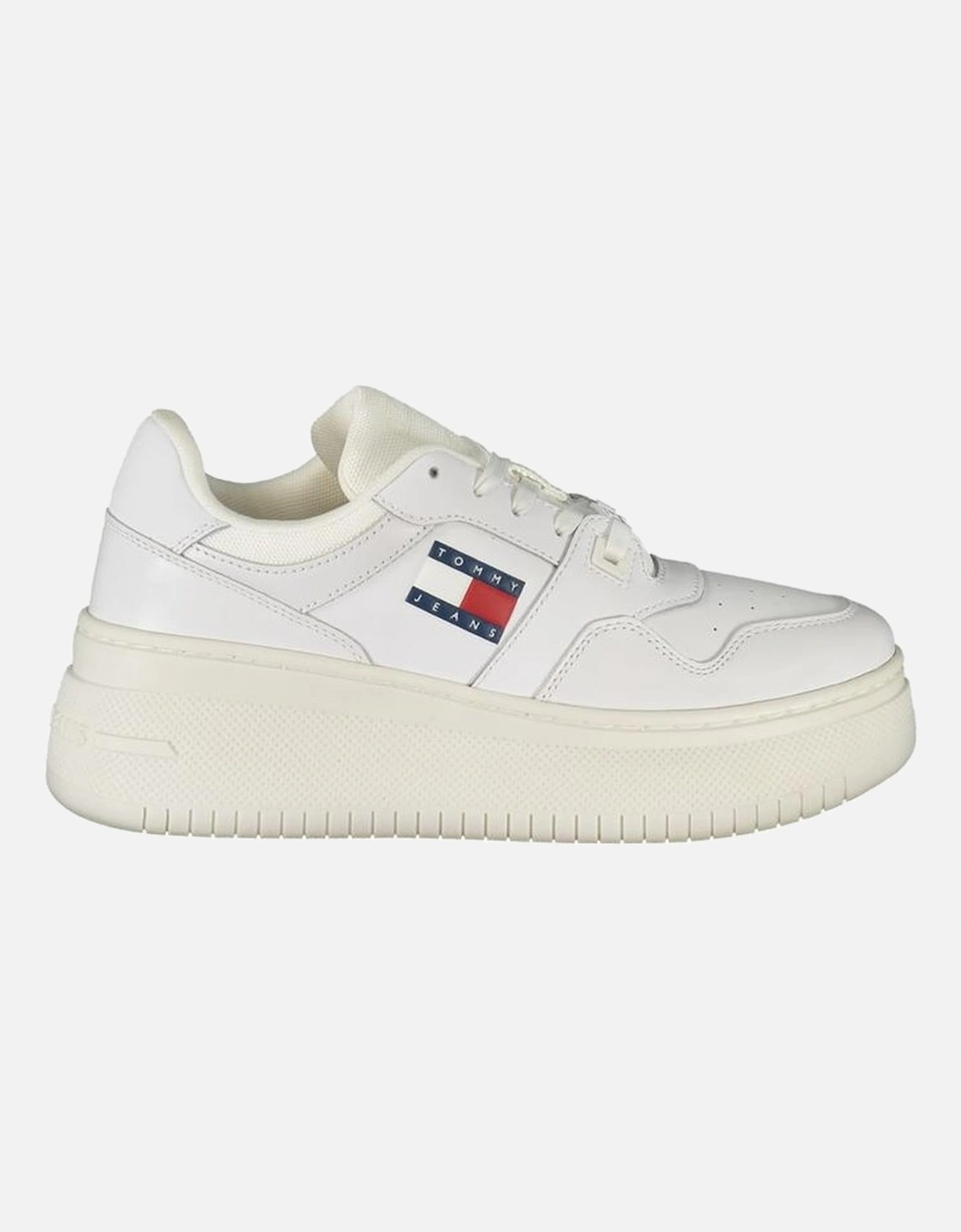 Bold High Sole Sports Shoes with Logo Print Women - White Sneakers, 4 of 3