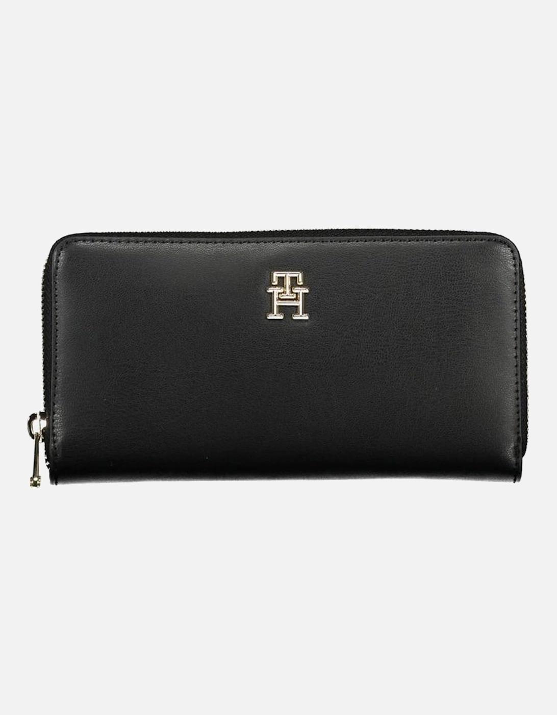 Elegant Polyethylene Wallet with Zip Closure Women - Black, 4 of 3
