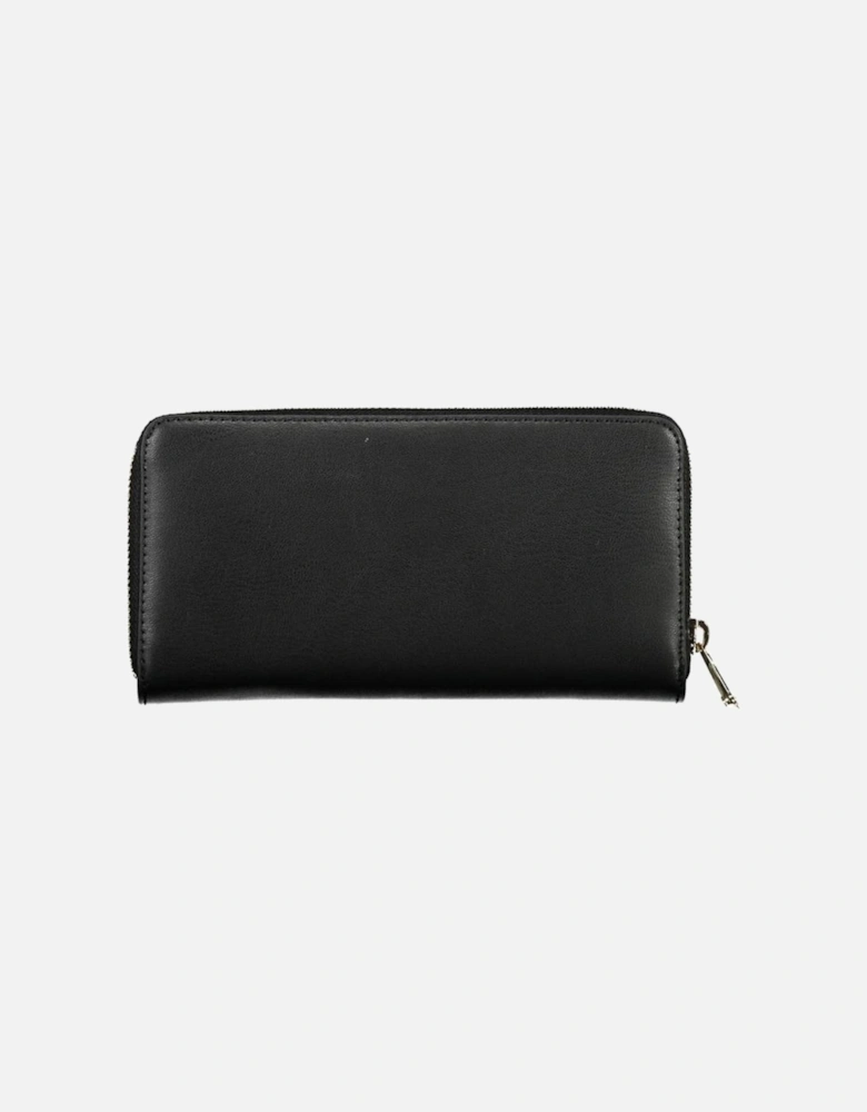 Elegant Polyethylene Wallet with Zip Closure Women - Black