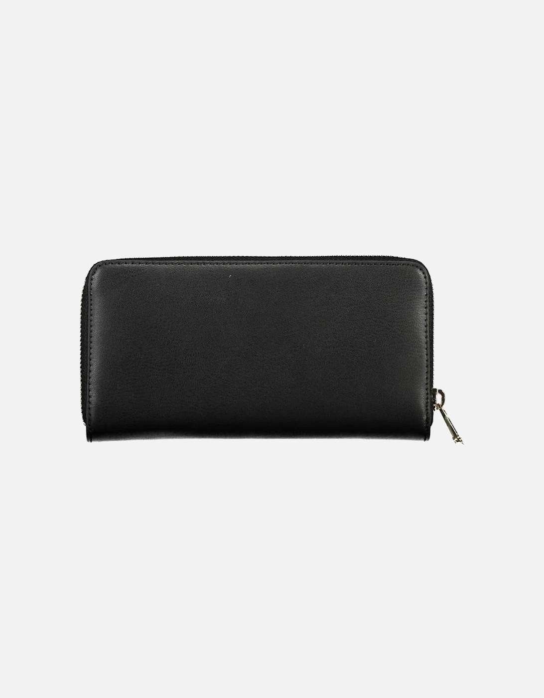 Elegant Polyethylene Wallet with Zip Closure Women - Black