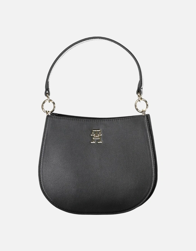 Eco-Friendly Single-Handle Handbag with Adjustable Strap Women - Black