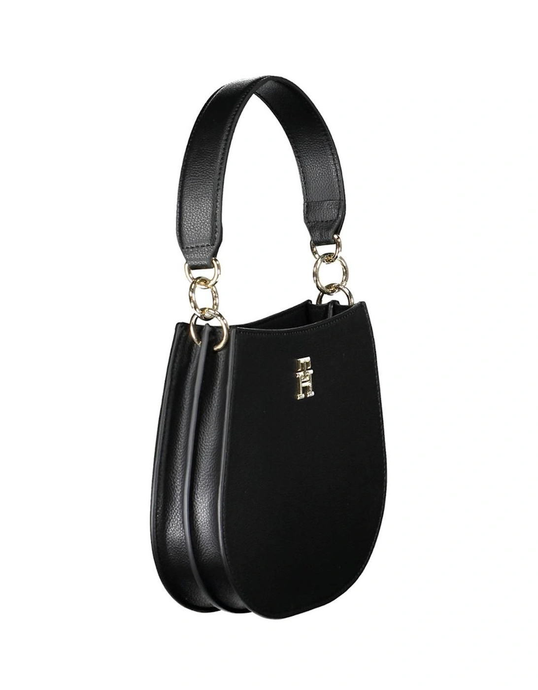Eco-Friendly Single-Handle Handbag with Adjustable Strap Women - Black